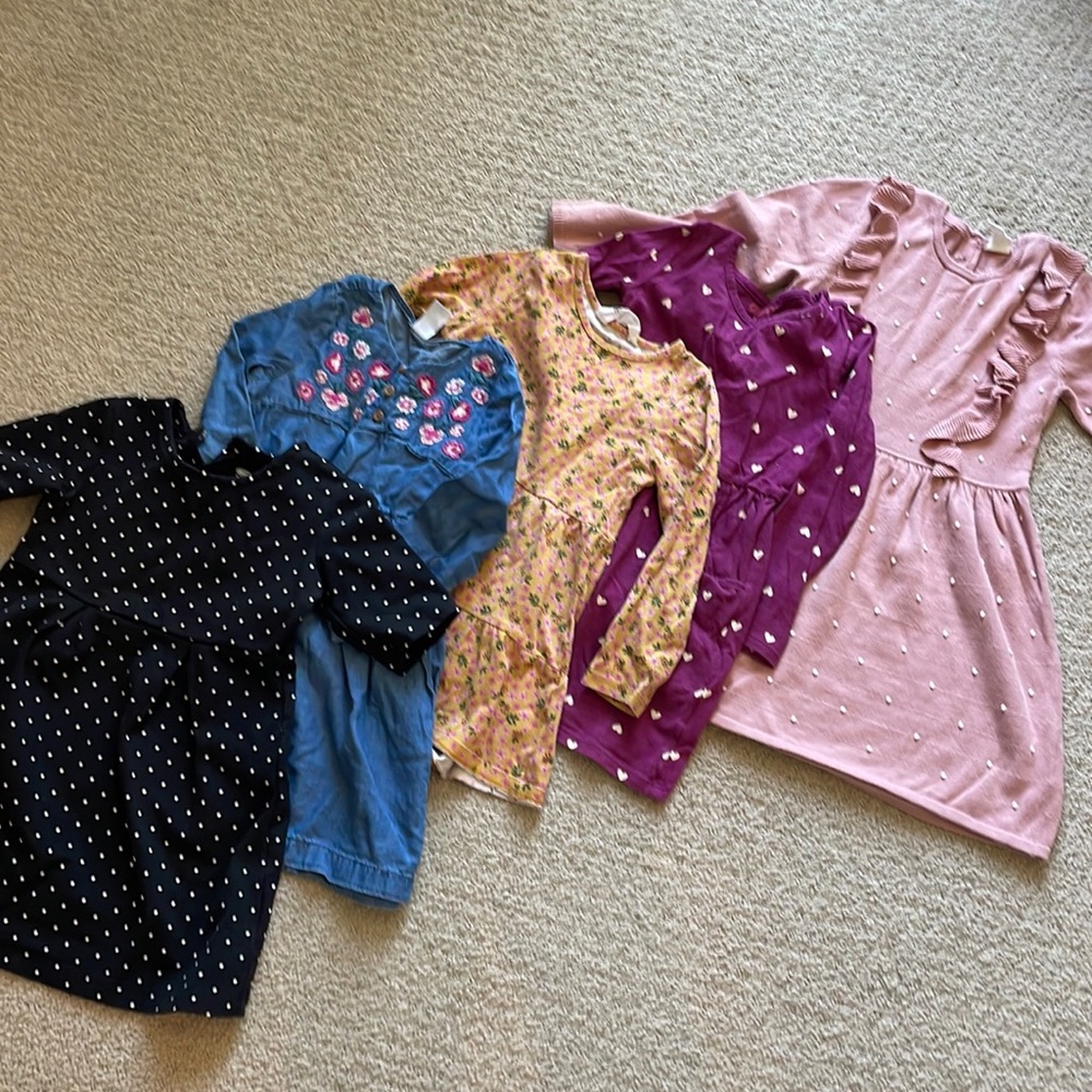 Bundle 5 girls dresses 4T